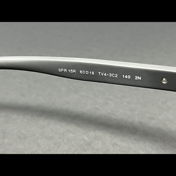 Prada Sunglasses PR15R-TV43C2 Matte Gray 60mm Gray Lens Men's Italy Authentic - Picture 9 of 10